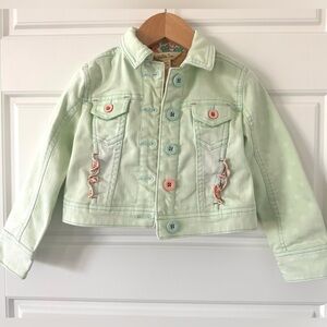 Matilda Jane light green polka dot jean jacket - 4